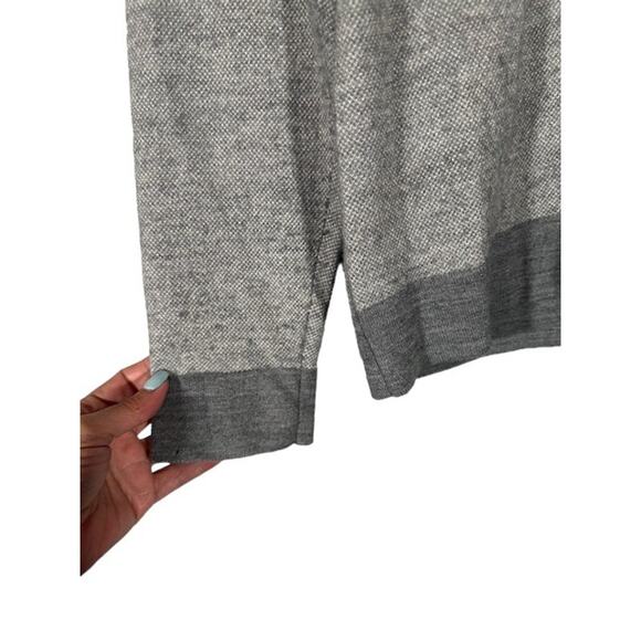 Calvin Klein Gray Long Sleeve V-Neck Merino Wool Blend Sweater Women Sz L - Picture 4 of 7